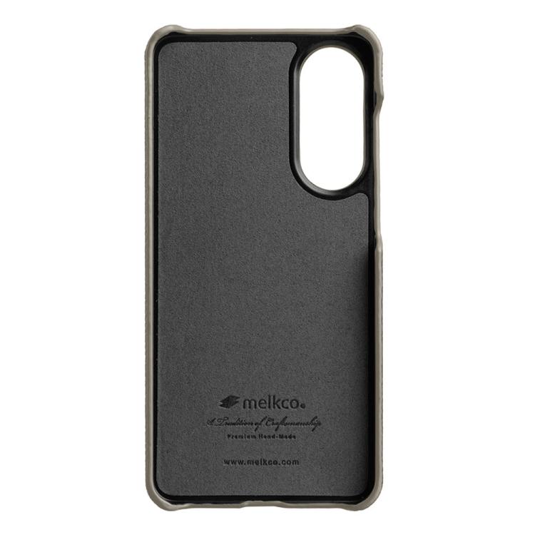 For Samsung Galaxy S25 Edge 5G melkco Litchi Texture Magnetic Half Coverage Genuine Leather Phone Case