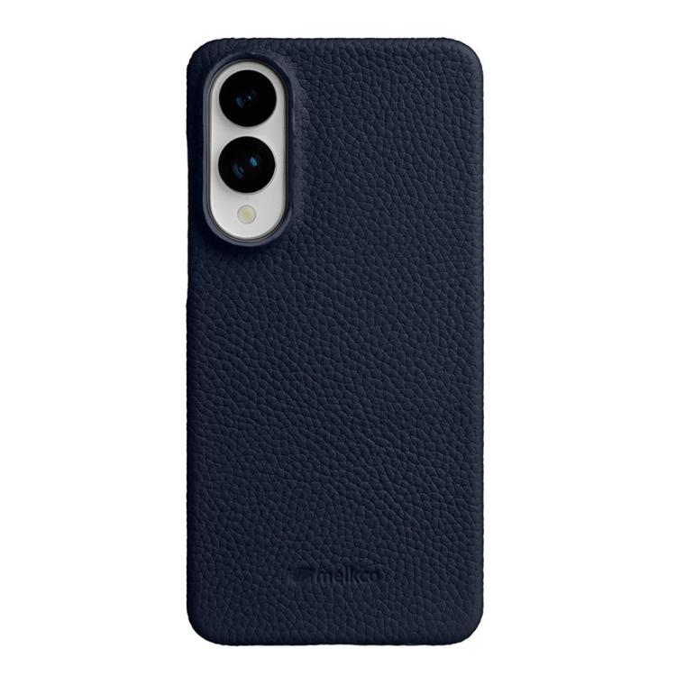 For Samsung Galaxy S25 Edge 5G melkco Litchi Texture Magnetic Half Coverage Genuine Leather Phone Case