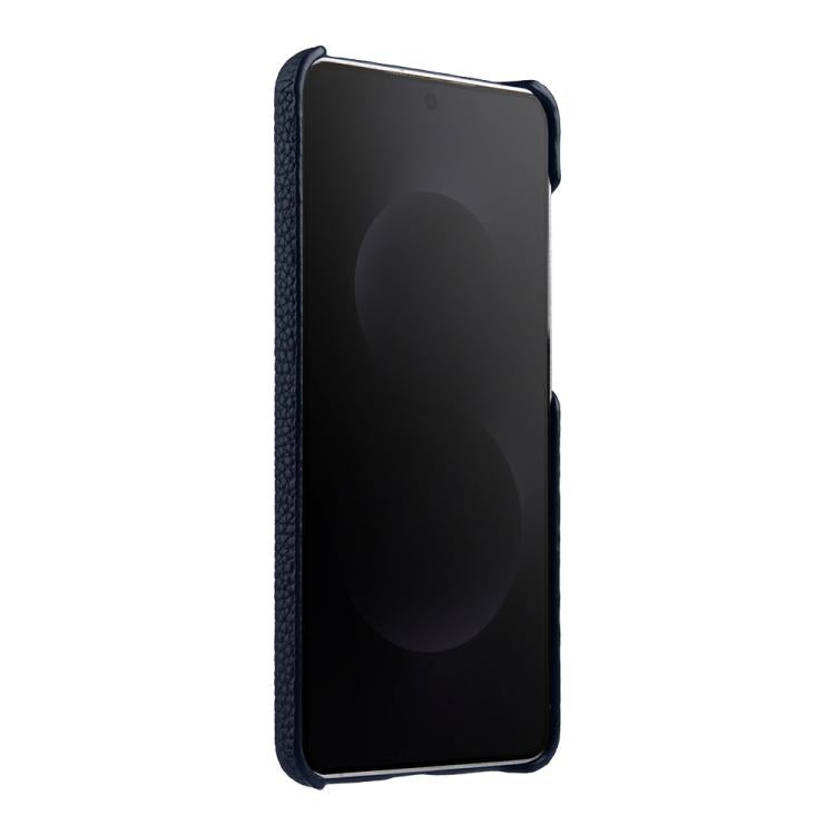 For Samsung Galaxy S25 Edge 5G melkco Litchi Texture Magnetic Half Coverage Genuine Leather Phone Case