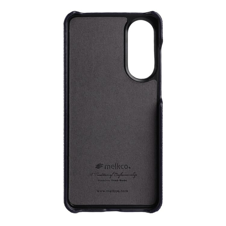 For Samsung Galaxy S25 Edge 5G melkco Litchi Texture Magnetic Half Coverage Genuine Leather Phone Case