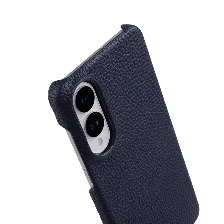 For Samsung Galaxy S25 Edge 5G melkco Litchi Texture Magnetic Half Coverage Genuine Leather Phone Case