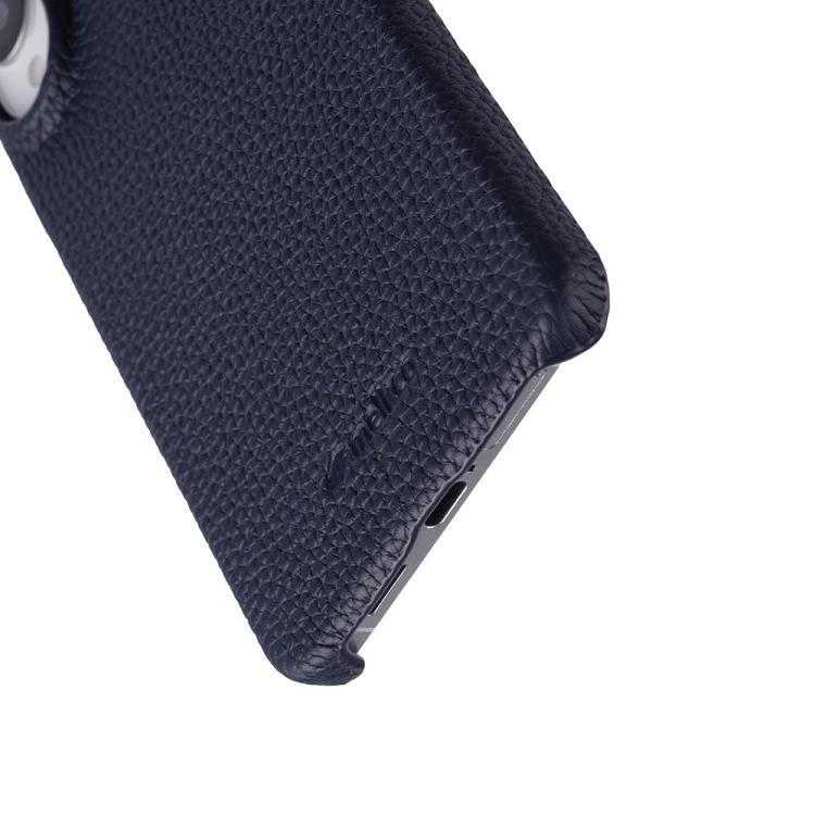For Samsung Galaxy S25 Edge 5G melkco Litchi Texture Magnetic Half Coverage Genuine Leather Phone Case