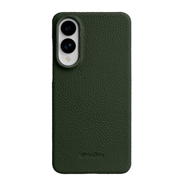 For Samsung Galaxy S25 Edge 5G melkco Litchi Texture Magnetic Half Coverage Genuine Leather Phone Case