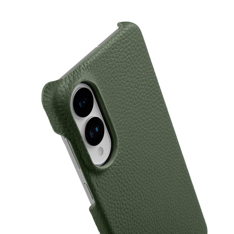 For Samsung Galaxy S25 Edge 5G melkco Litchi Texture Magnetic Half Coverage Genuine Leather Phone Case