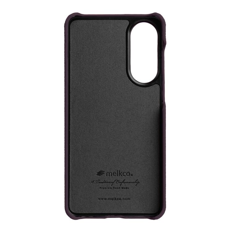 For Samsung Galaxy S25 Edge 5G melkco Litchi Texture Magnetic Half Coverage Genuine Leather Phone Case
