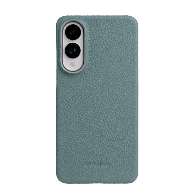 For Samsung Galaxy S25 Edge 5G melkco Litchi Texture Magnetic Half Coverage Genuine Leather Phone Case