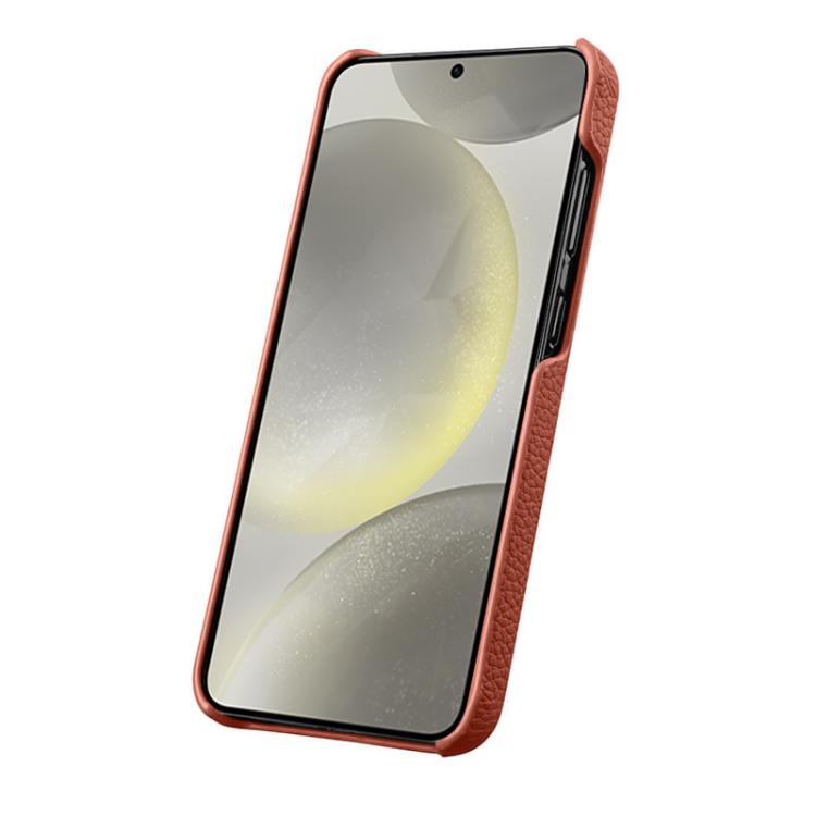 For Samsung Galaxy S24 5G melkco Litchi Texture Magnetic Half Coverage Genuine Leather Phone Case