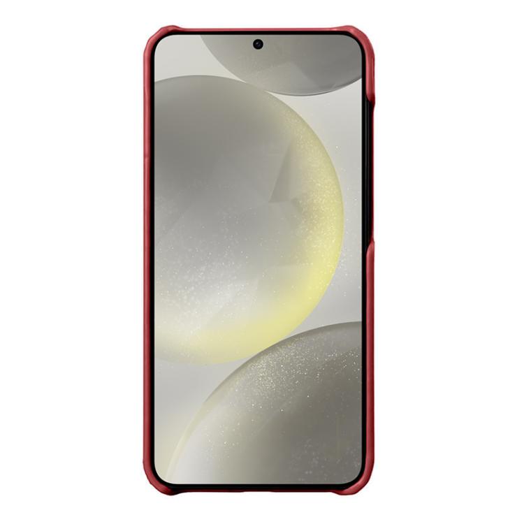 For Samsung Galaxy S24 5G melkco Litchi Texture Magnetic Half Coverage Genuine Leather Phone Case