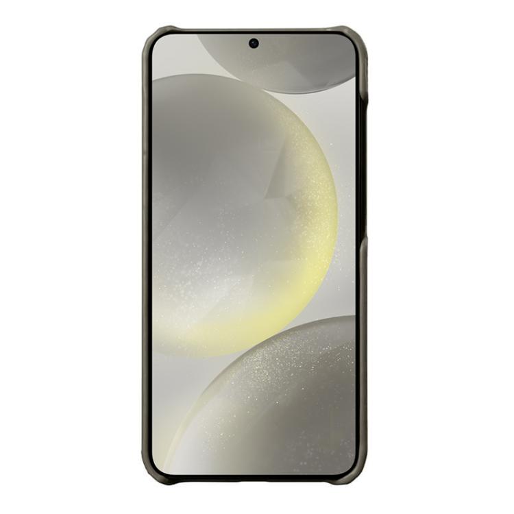 For Samsung Galaxy S24 5G melkco Litchi Texture Magnetic Half Coverage Genuine Leather Phone Case