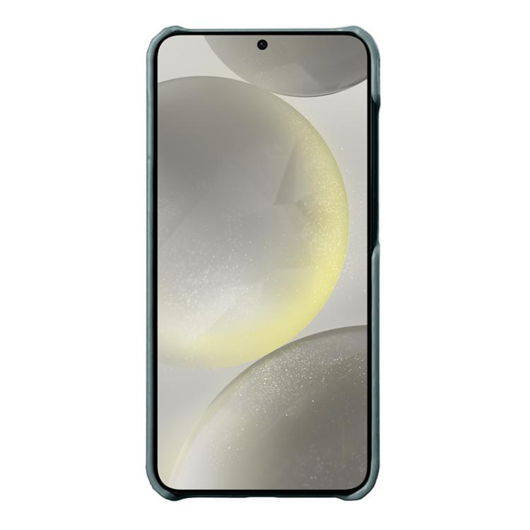 For Samsung Galaxy S24 5G melkco Litchi Texture Magnetic Half Coverage Genuine Leather Phone Case