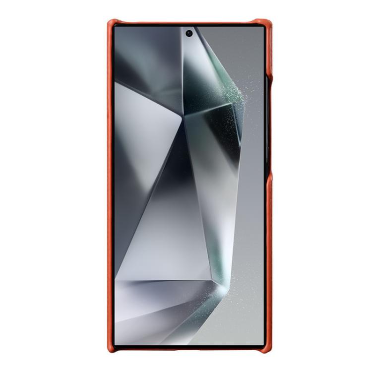 For Samsung Galaxy S24 Ultra 5G melkco Litchi Texture Magnetic Half Coverage Genuine Leather Phone Case