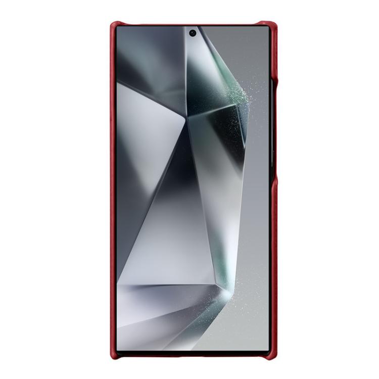 For Samsung Galaxy S24 Ultra 5G melkco Litchi Texture Magnetic Half Coverage Genuine Leather Phone Case