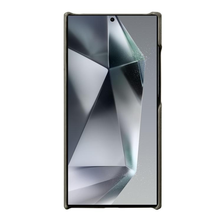For Samsung Galaxy S24 Ultra 5G melkco Litchi Texture Magnetic Half Coverage Genuine Leather Phone Case