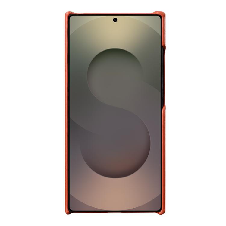For Samsung Galaxy S25 Ultra 5G melkco Litchi Texture Magnetic Half Coverage Genuine Leather Phone Case