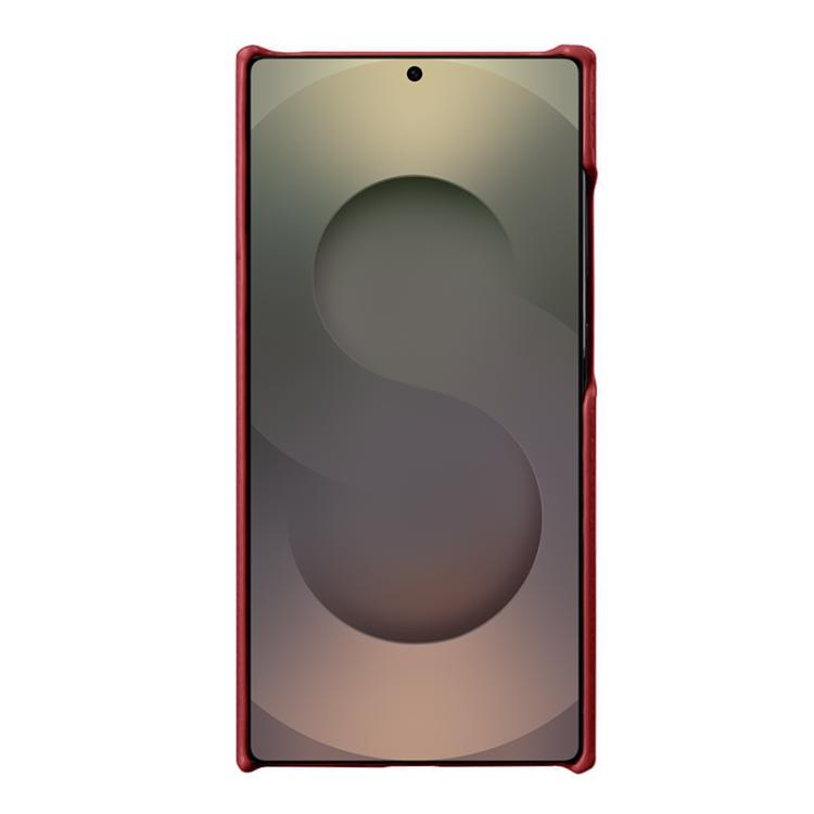 For Samsung Galaxy S25 Ultra 5G melkco Litchi Texture Magnetic Half Coverage Genuine Leather Phone Case