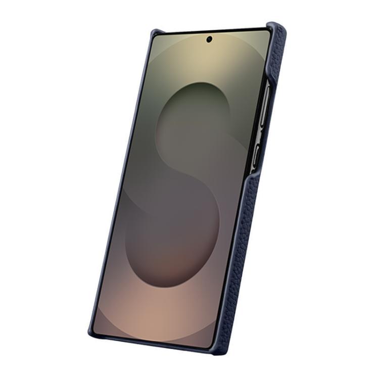 For Samsung Galaxy S25 Ultra 5G melkco Litchi Texture Magnetic Half Coverage Genuine Leather Phone Case