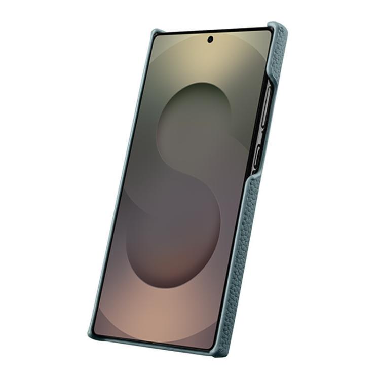 For Samsung Galaxy S25 Ultra 5G melkco Litchi Texture Magnetic Half Coverage Genuine Leather Phone Case
