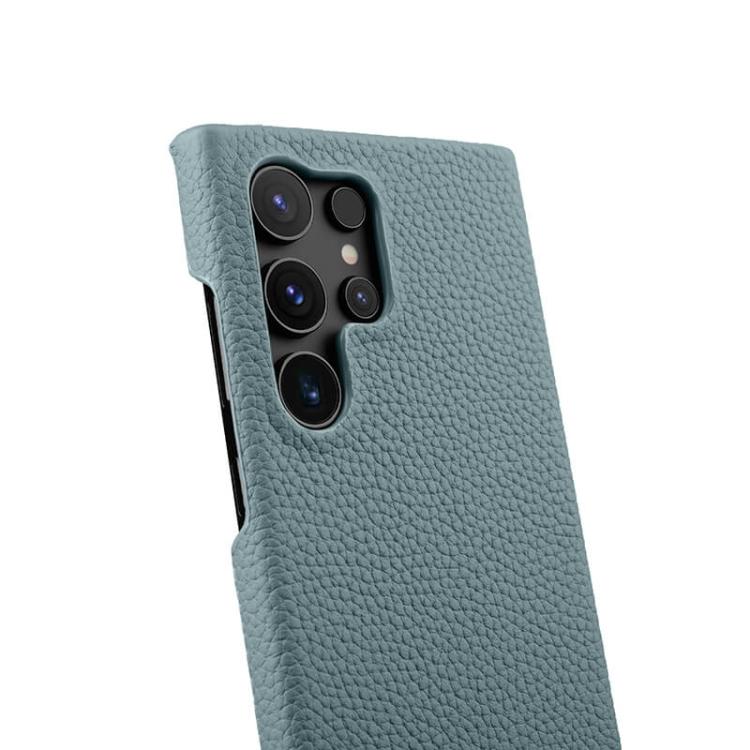 For Samsung Galaxy S25 Ultra 5G melkco Litchi Texture Magnetic Half Coverage Genuine Leather Phone Case