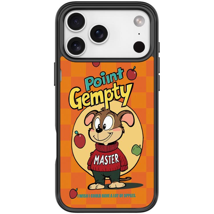 For iPhone 17 Pro Max Red Green Apple Dog Pattern Magnetic Phone Case