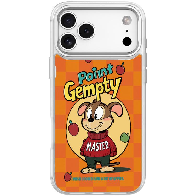 For iPhone 17 Pro Red Green Apple Dog Pattern Magnetic Phone Case