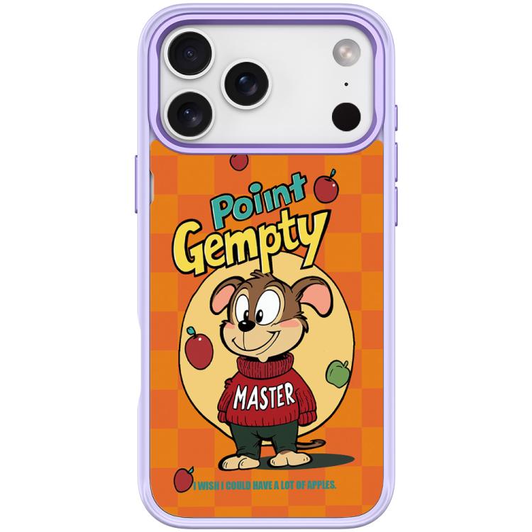 For iPhone 17 Pro Red Green Apple Dog Pattern Magnetic Phone Case