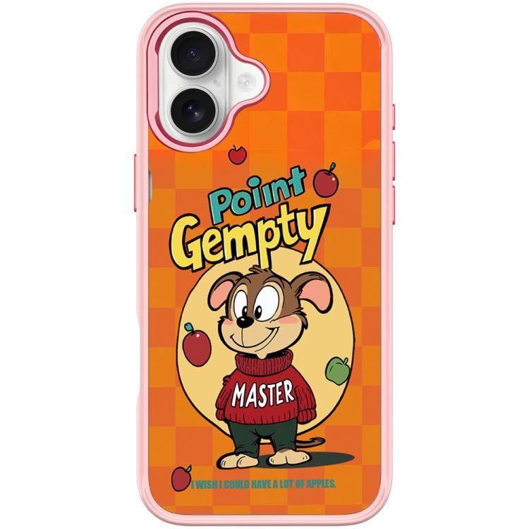 For iPhone 17 Red Green Apple Dog Pattern Magnetic Phone Case