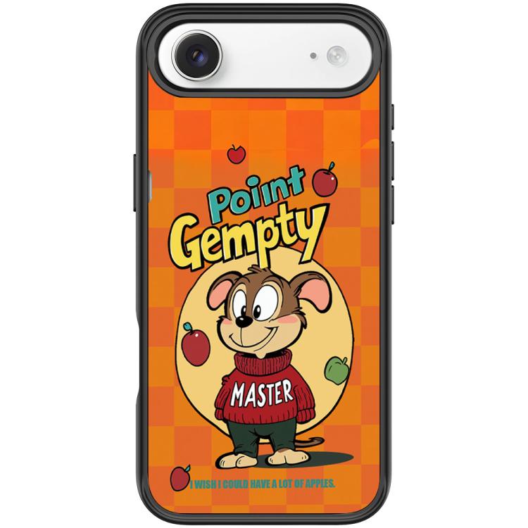 For iPhone Air Red Green Apple Dog Pattern Magnetic Phone Case