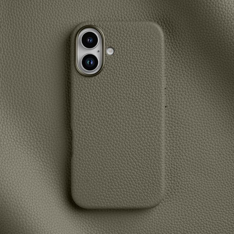 For iPhone 16 melkco Litchi Texture Magnetic Full Coverage Genuine Leather Phone Case