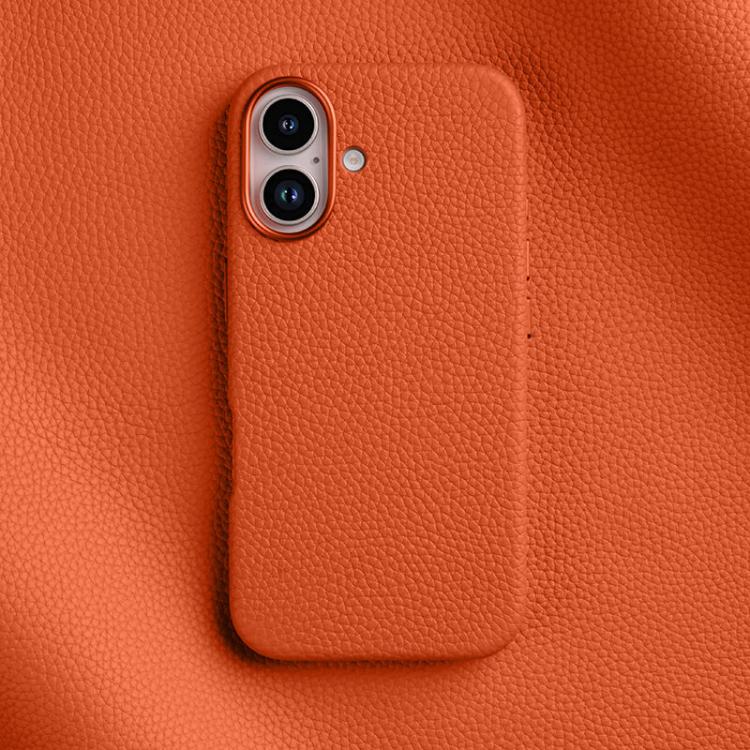 For iPhone 16 Plus melkco Litchi Texture Magnetic Full Coverage Genuine Leather Phone Case