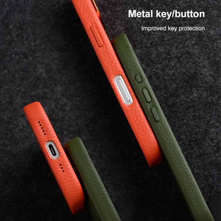 For iPhone 16 melkco Litchi Texture Magnetic Full Coverage Genuine Leather Phone Case