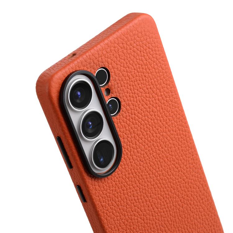 For Samsung Galaxy S26 Ultra 5G melkco Litchi Texture Magnetic Full Coverage Genuine Leather Phone Case