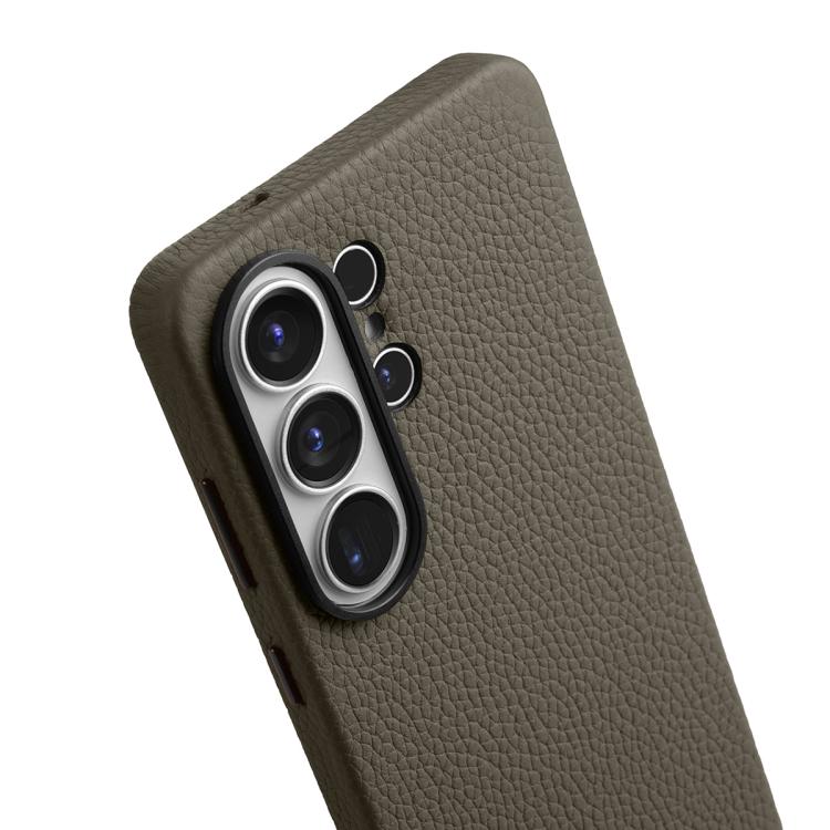 For Samsung Galaxy S26 Ultra 5G melkco Litchi Texture Magnetic Full Coverage Genuine Leather Phone Case