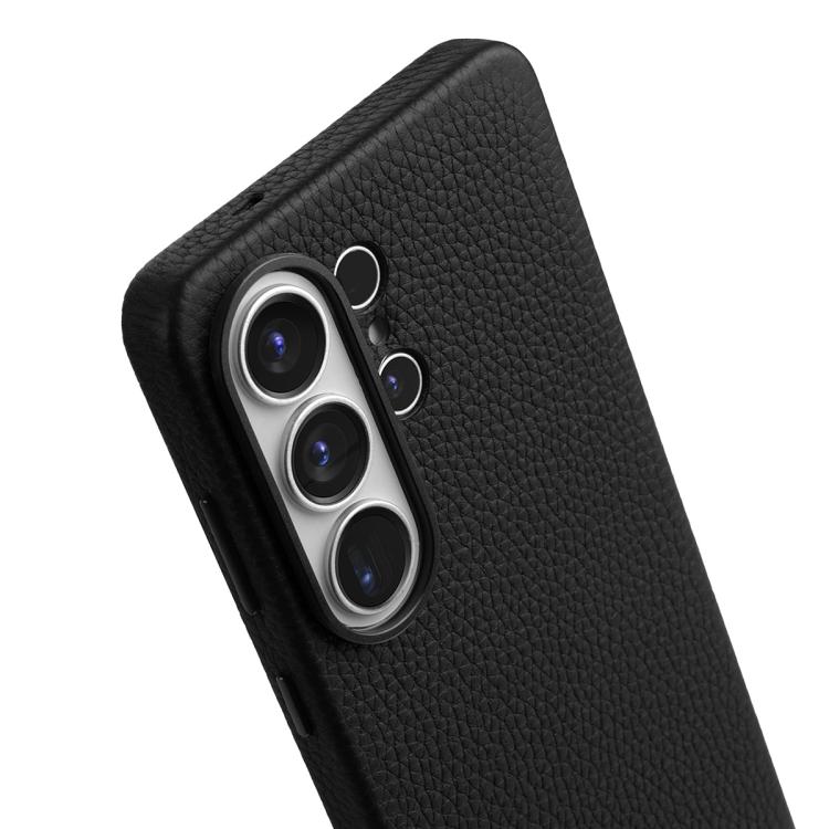 For Samsung Galaxy S26 Ultra 5G melkco Litchi Texture Magnetic Full Coverage Genuine Leather Phone Case