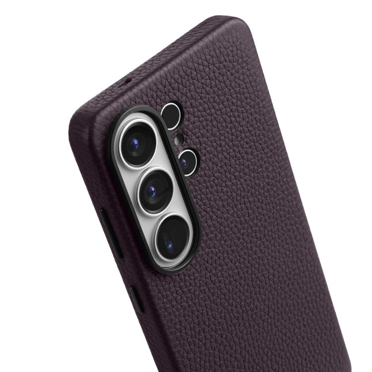 For Samsung Galaxy S26 Ultra 5G melkco Litchi Texture Magnetic Full Coverage Genuine Leather Phone Case