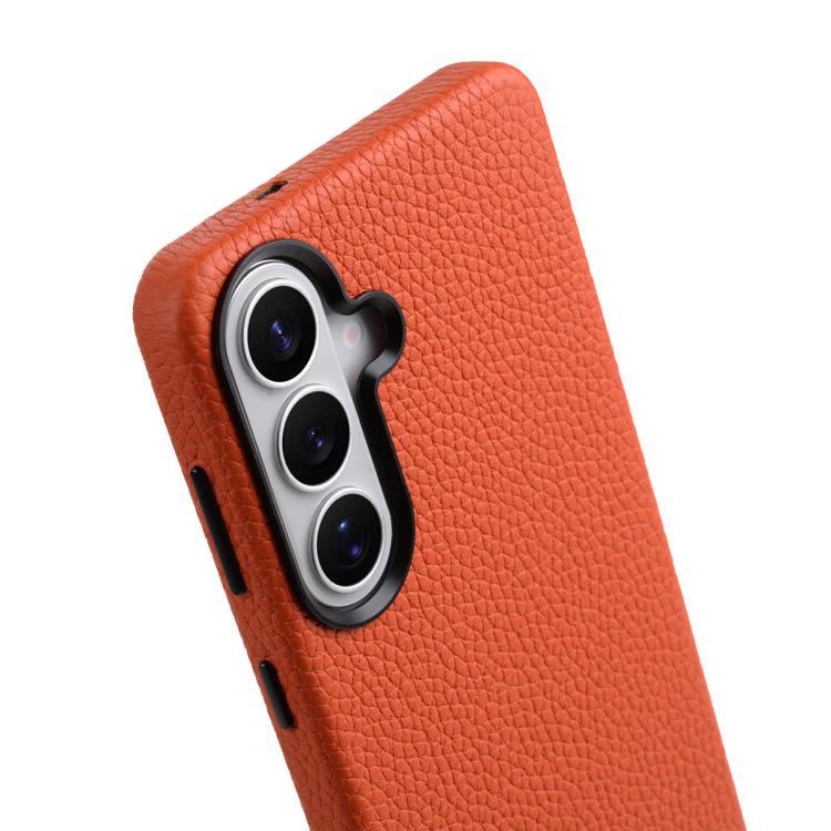 For Samsung Galaxy S25 5G melkco Litchi Texture Magnetic Full Coverage Genuine Leather Phone Case