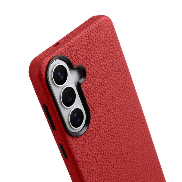 For Samsung Galaxy S25 5G melkco Litchi Texture Magnetic Full Coverage Genuine Leather Phone Case