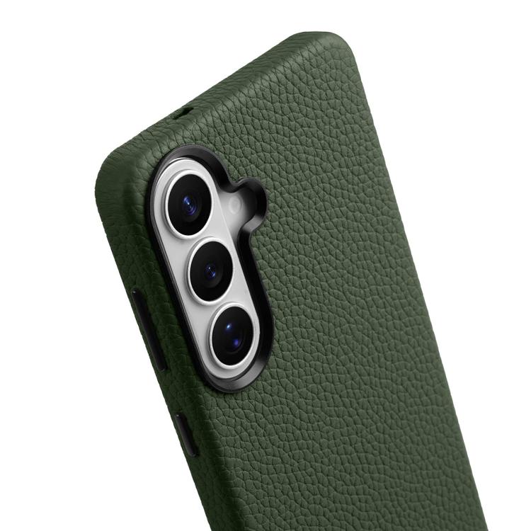 For Samsung Galaxy S25 5G melkco Litchi Texture Magnetic Full Coverage Genuine Leather Phone Case