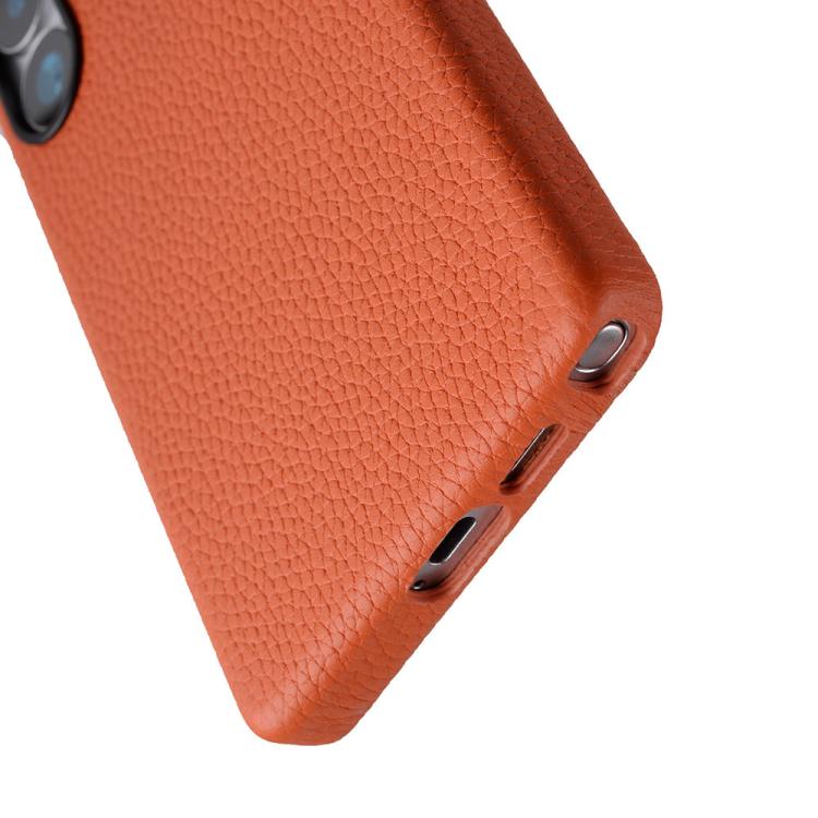 For Samsung Galaxy S25 Ultra 5G melkco Litchi Texture Magnetic Full Coverage Genuine Leather Phone Case