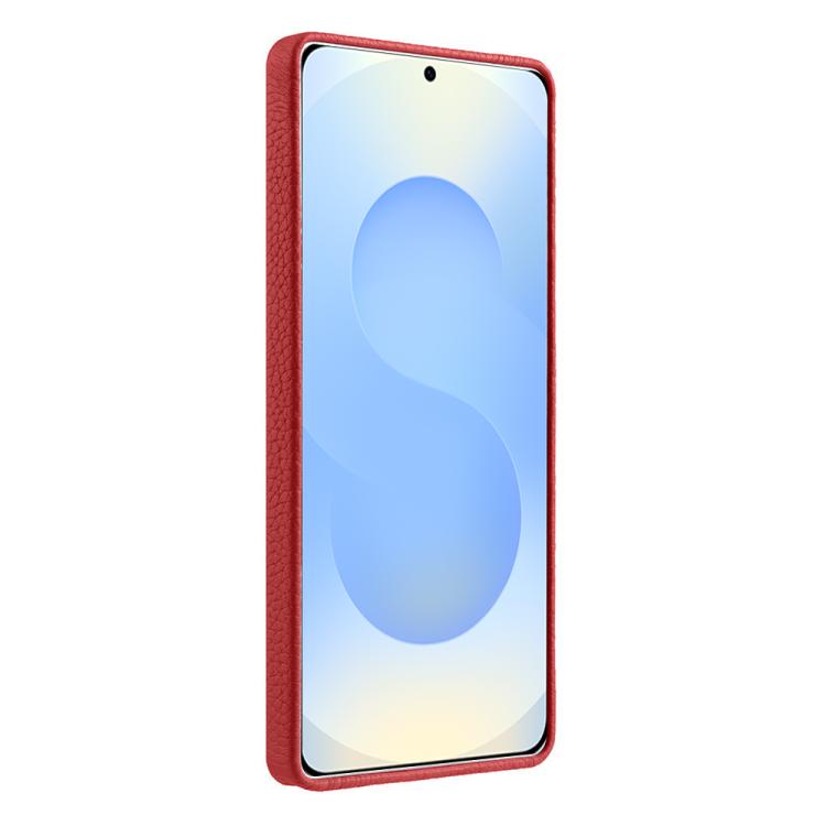 For Samsung Galaxy S25 Ultra 5G melkco Litchi Texture Magnetic Full Coverage Genuine Leather Phone Case