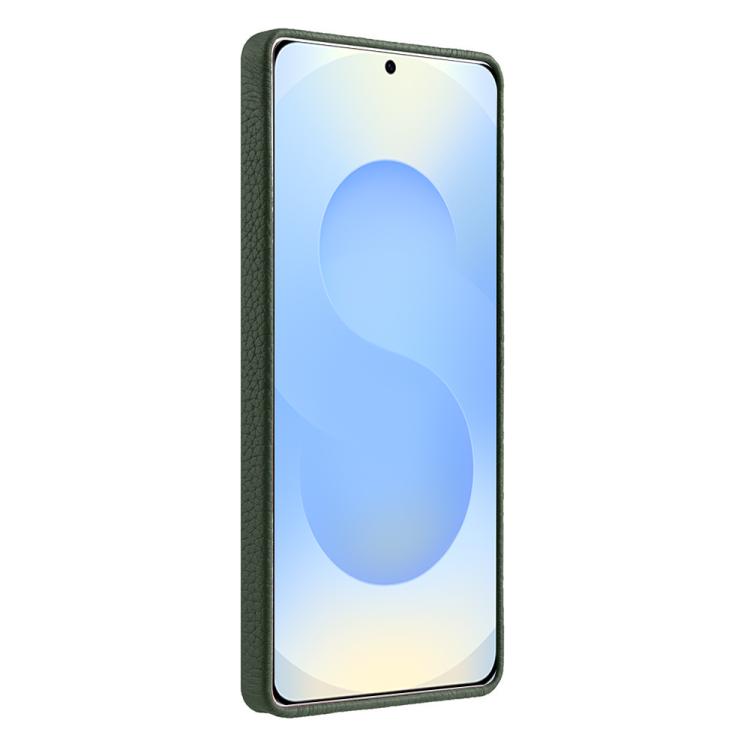 For Samsung Galaxy S25 Ultra 5G melkco Litchi Texture Magnetic Full Coverage Genuine Leather Phone Case