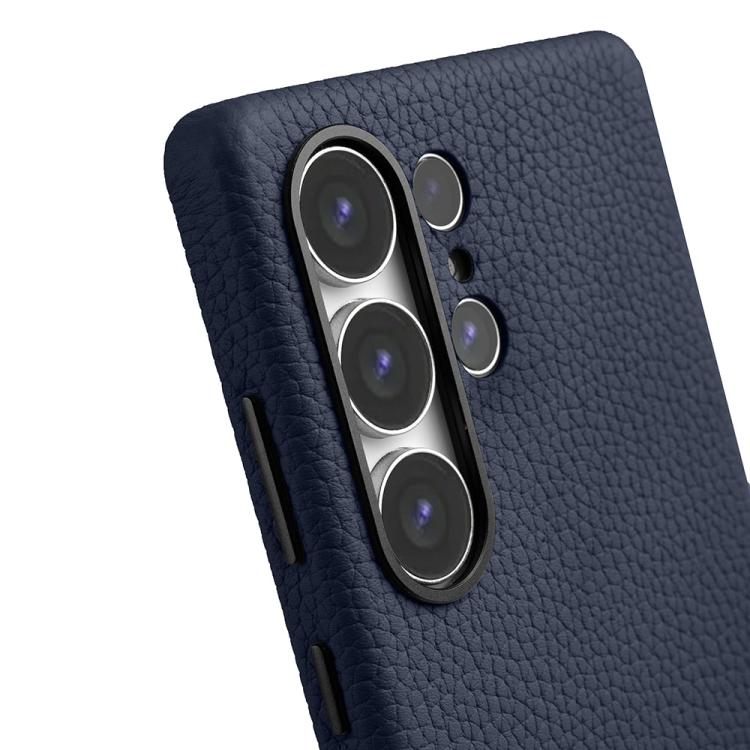 For Samsung Galaxy S25 Ultra 5G melkco Litchi Texture Magnetic Full Coverage Genuine Leather Phone Case