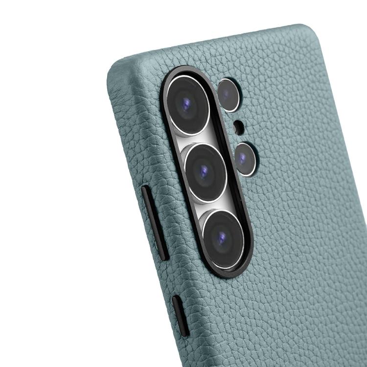 For Samsung Galaxy S25 Ultra 5G melkco Litchi Texture Magnetic Full Coverage Genuine Leather Phone Case