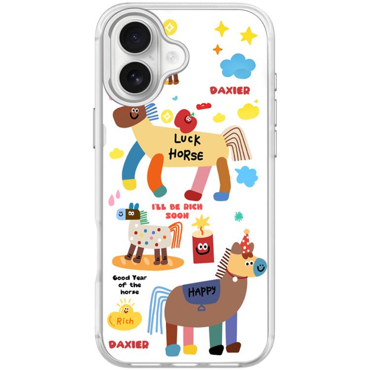 For iPhone 17 Get Rich Immediately Pattern Magnetic Phone Case