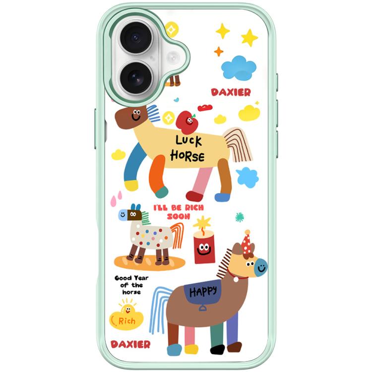 For iPhone 17 Get Rich Immediately Pattern Magnetic Phone Case