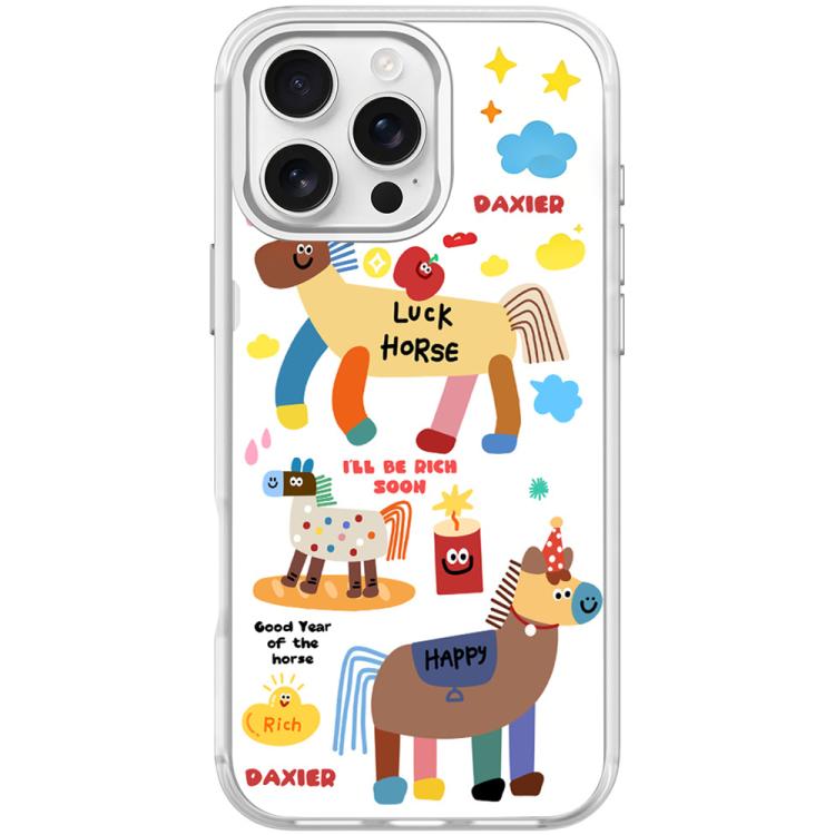 For iPhone 16 Pro Get Rich Immediately Pattern Magnetic Phone Case