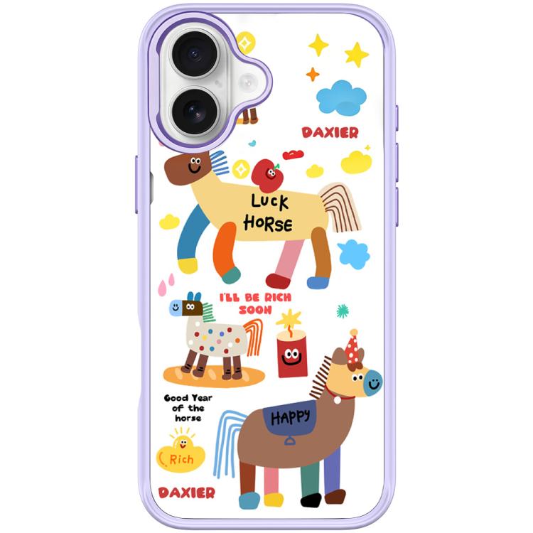 For iPhone 16 Plus Get Rich Immediately Pattern Magnetic Phone Case