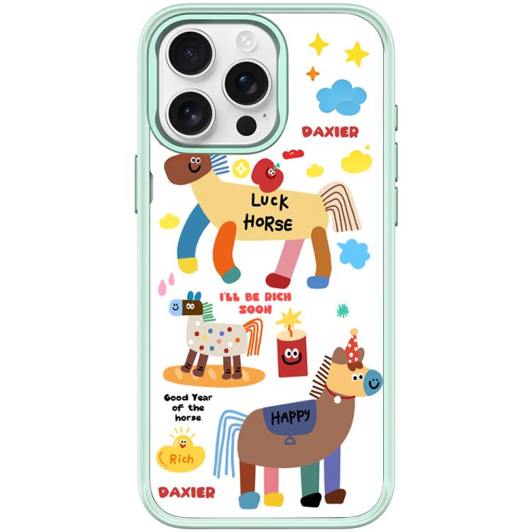 For iPhone 15 Pro Max Get Rich Immediately Pattern Magnetic Phone Case