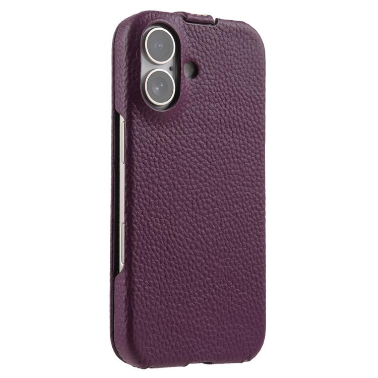 For iPhone 17 melkco Litchi Texture Vertical Flip Magnetic Genuine Leather Phone Case