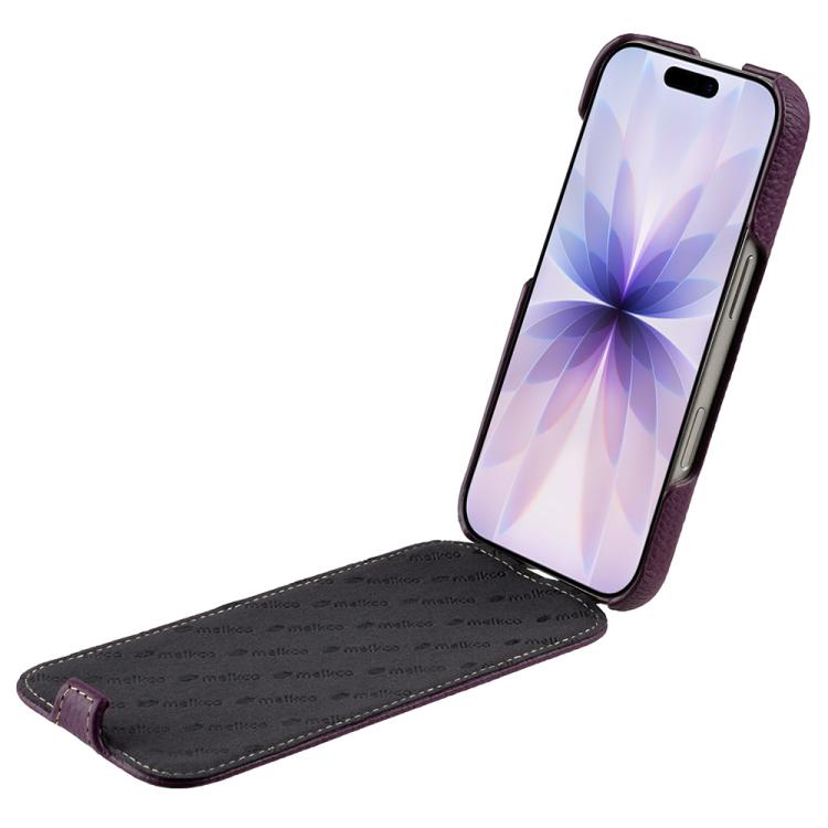For iPhone 17 melkco Litchi Texture Vertical Flip Magnetic Genuine Leather Phone Case