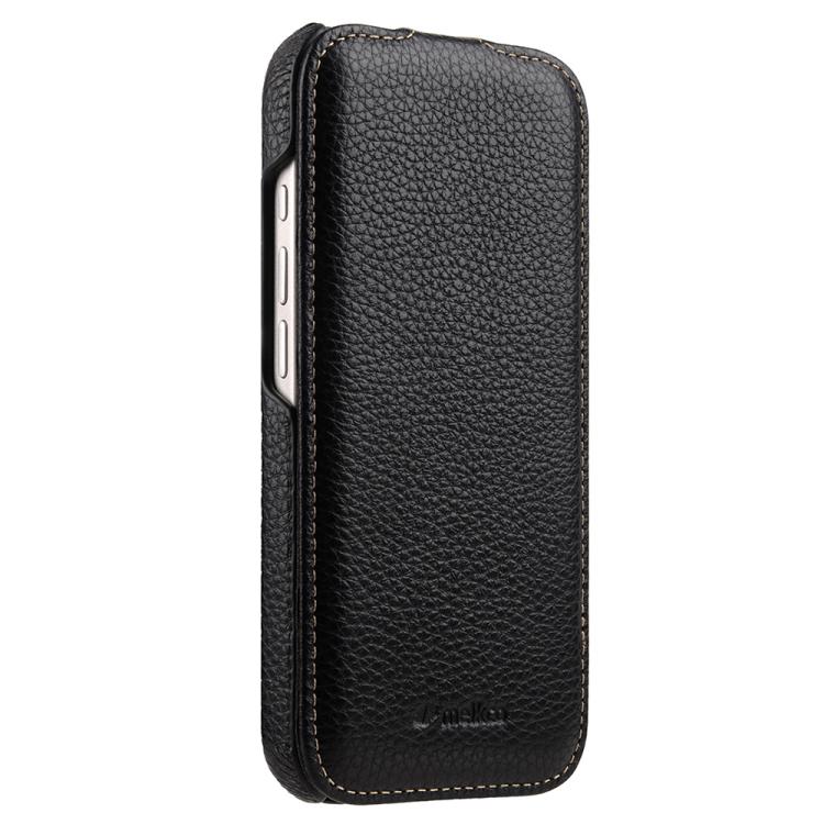 For iPhone 17 melkco Litchi Texture Vertical Flip Magnetic Genuine Leather Phone Case